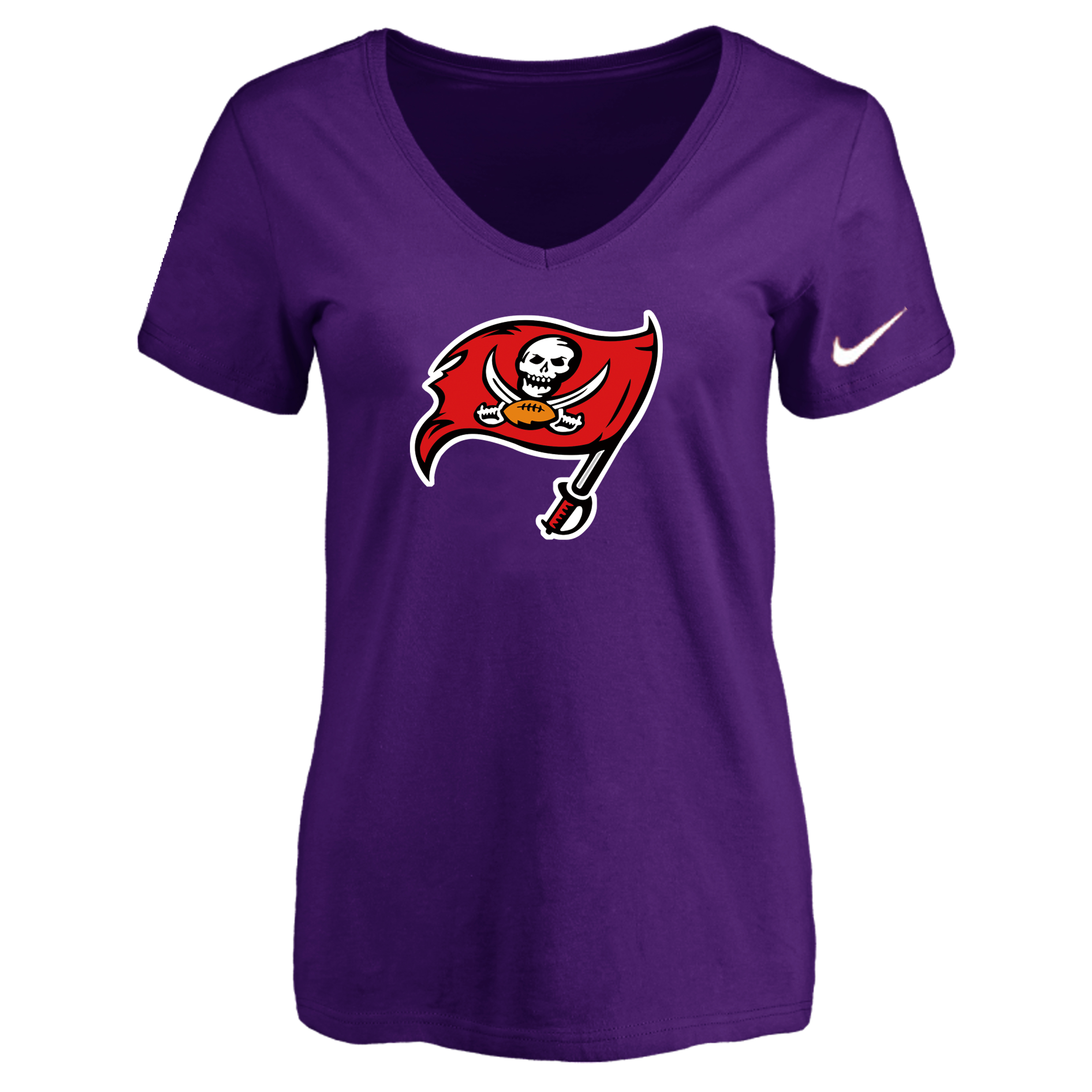 Tampa Bay Rays Purple Women's Logo V neck T-Shirt