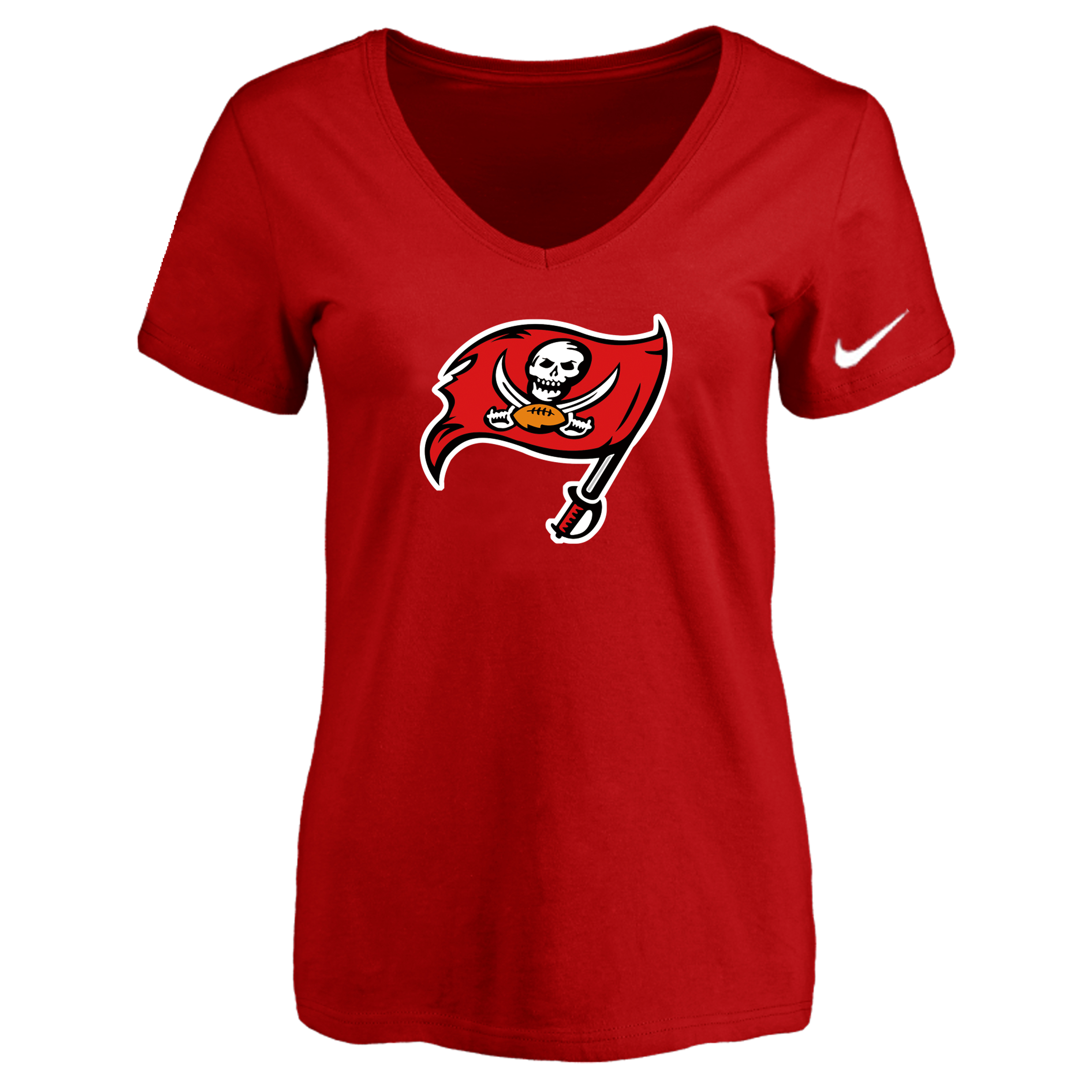 Tampa Bay Rays Red Women's Logo V neck T-Shirt