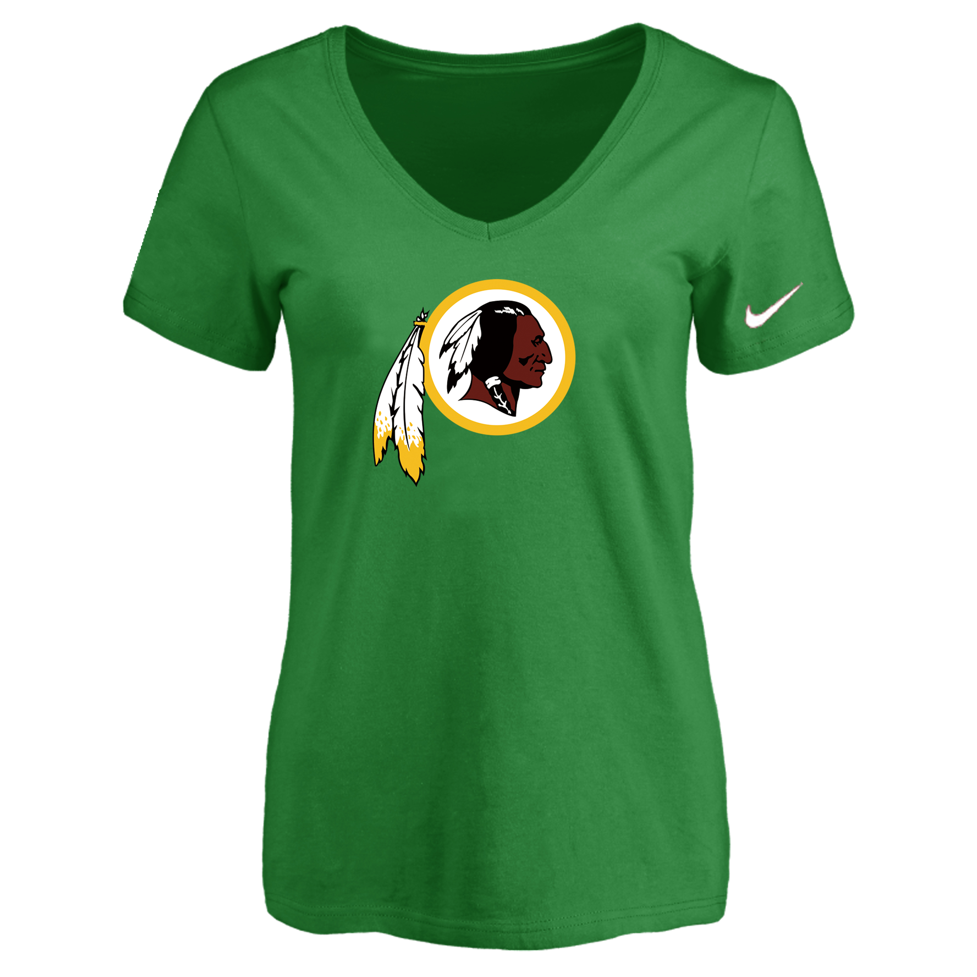 Washington Redskins D.Green Women's Logo V neck T-Shirt
