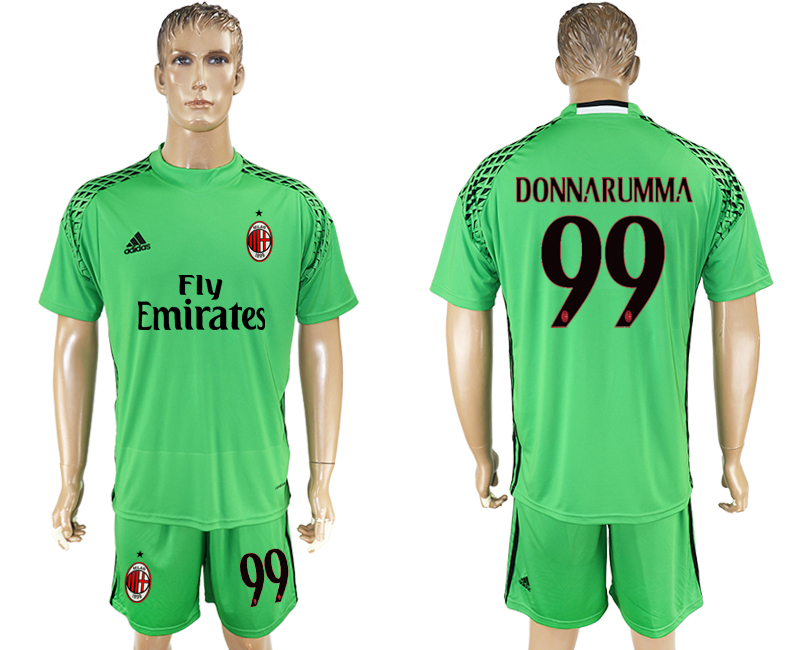 2016-17 AC Milan 99 DONNARUMMA Green Goalkeeper Soccer Jersey