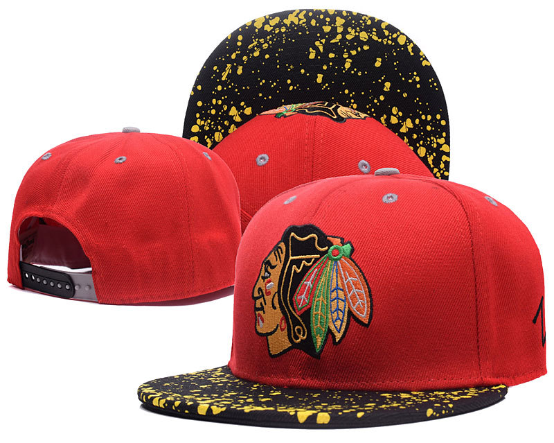 Blackhawks Team Logo Red Adjustable Hat GS