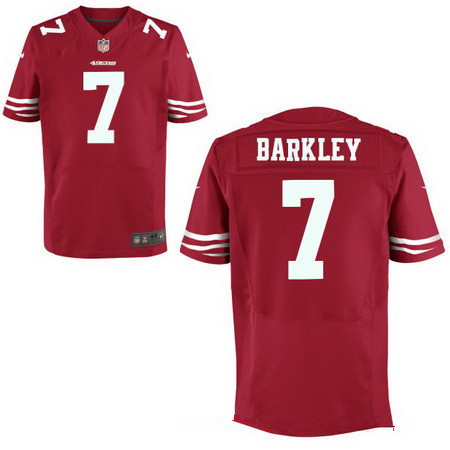 Nike 49ers 7 Matt Barkley Red Elite Jersey