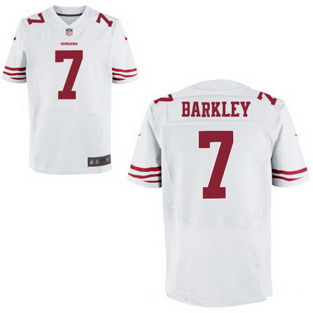 Nike 49ers 7 Matt Barkley White Elite Jersey
