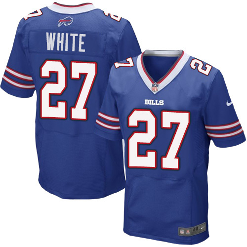 Nike Bills 27 Tre'Davious White Blue Elite Jersey