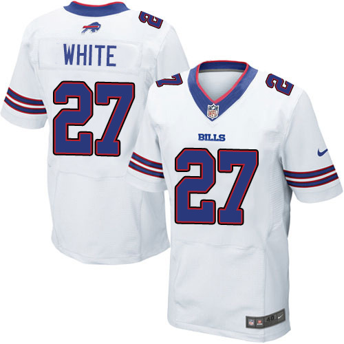 Nike Bills 27 Tre'Davious White White Elite Jersey