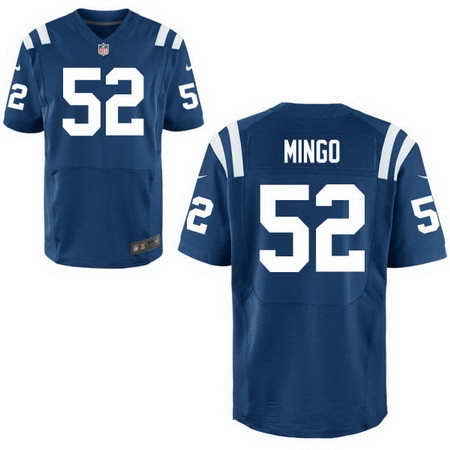 Nike Colts 52 Barkevious Mingo Blue Elite Jersey