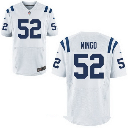 Nike Colts 52 Barkevious Mingo White Elite Jersey