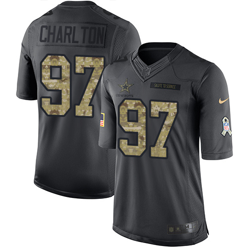 Nike Cowboys 97 Taco Charlton Anthracite Salute to Service Limited Jersey