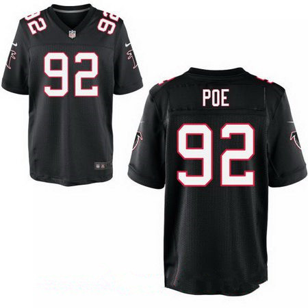 Nike Falcons 92 Dontari Poe Black Elite Jersey