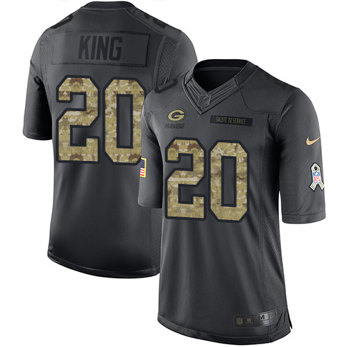 Nike Packers 20 Kevin King Anthracite Salute to Service Limited Jersey