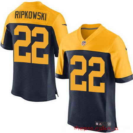 Nike Packers 22 Aaron Ripkowski Navy Blue Alternate Elite Jersey