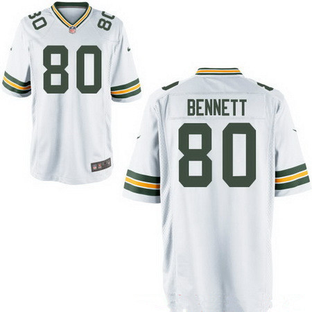 Nike Packers 80 Martellus Bennett White Elite Jersey