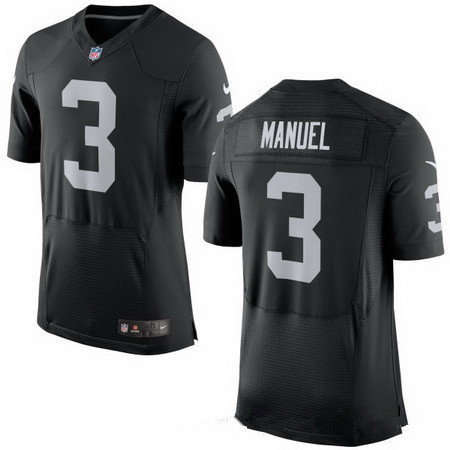 Nike Raiders 3 EJ Manuel Black Elite Jersey