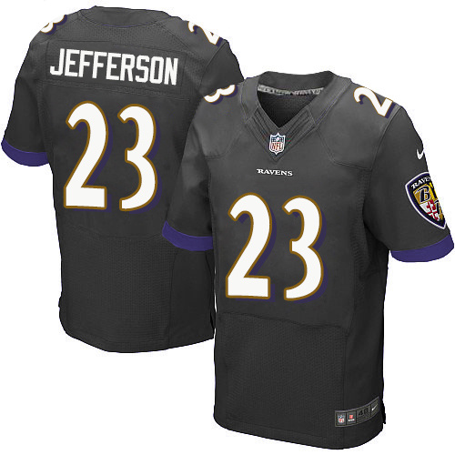 Nike Ravens 23 Tony Jefferson Black Elite Jersey