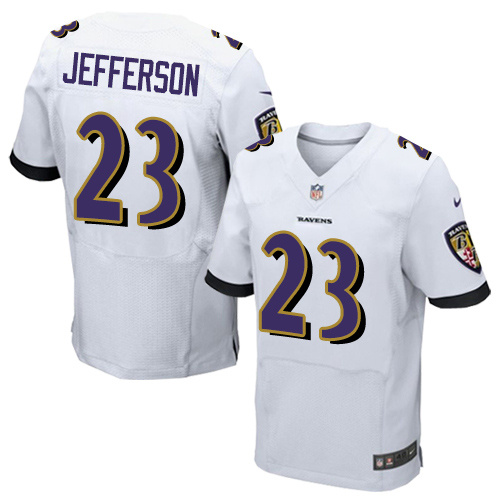 Nike Ravens 23 Tony Jefferson White Elite Jersey