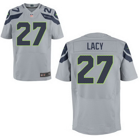 Nike Seahawks 27 Eddie Lacy Gray Elite Jersey