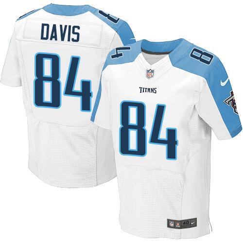 Nike Titans 84 Corey Davis White Elite Jersey