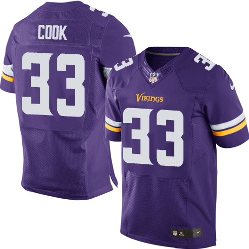 Nike Vikings 33 Dalvin Cook Purple Elite Jersey