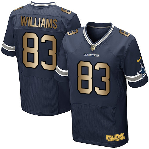 Nike Cowboys 83 Terrance Williams Navy Gold Elite Jersey
