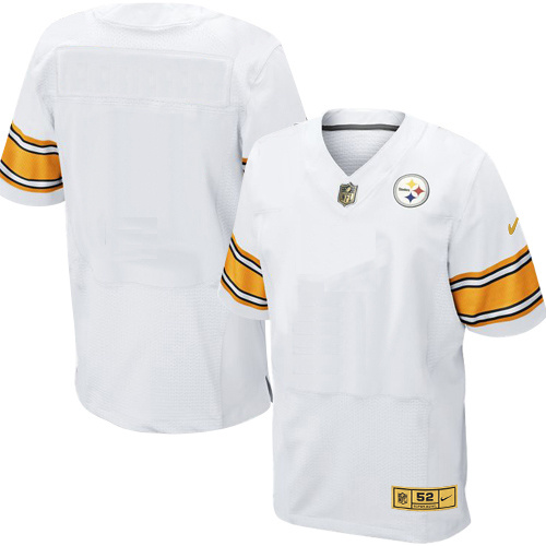 Nike Steelers Blank White Gold Elite Jersey
