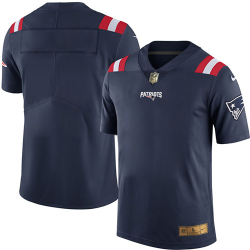 Nike Patriots Blank Navy Gold Youth Color Rush Limited Jersey