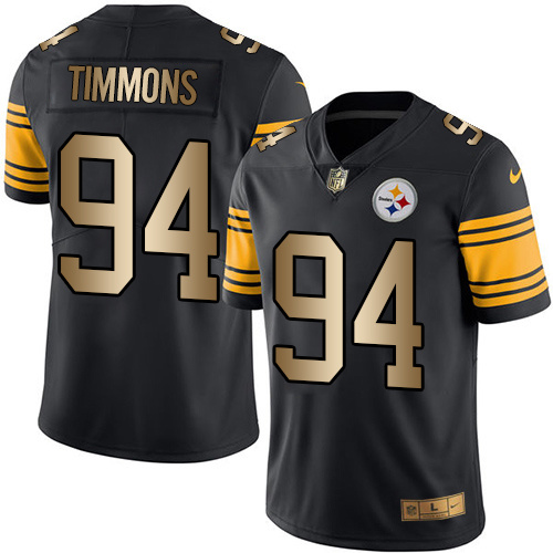 Nike Steelers 94 Lawrence Timmons Black Gold Youth Color Rush Limited Jersey