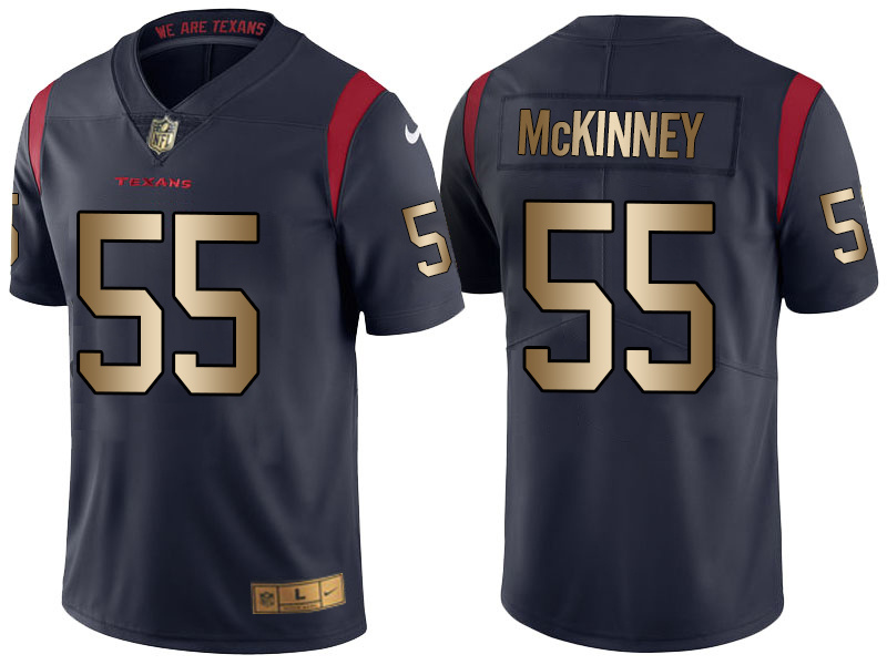 Nike Texans 55 Benardrick McKinney Navy Gold Youth Color Rush Limited Jersey