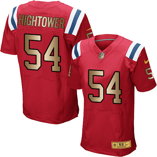 Nike Patriots 54 Dont'a Hightower Red Gold Elite Jersey