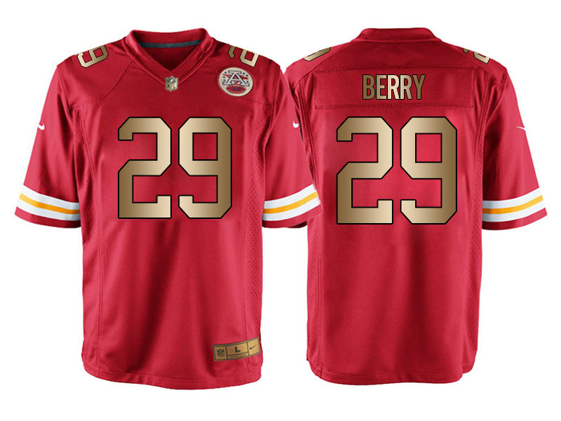 Nike Chiefs 29 Eric Berry Red Gold Elite Jersey