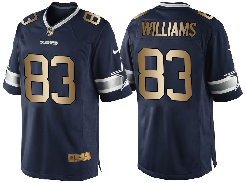Nike Cowboys 83 Terrance Williams Navy Gold Elite Jersey
