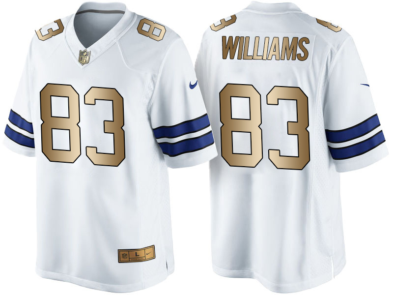 Nike Cowboys 83 Terrance Williams White Gold Elite Jersey
