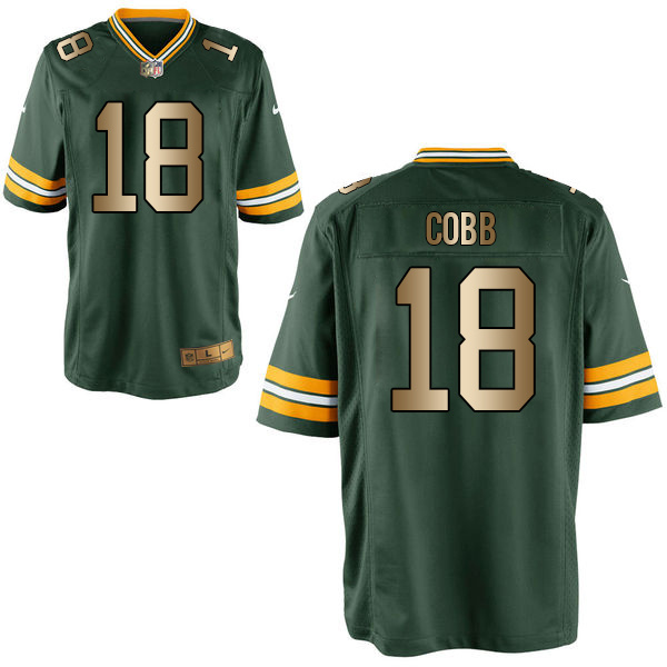 Nike Packers 19 Randall Cobb Green Gold Elite Jersey - Click Image to Close