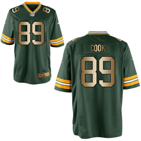 Nike Packers 89 Jared Cook Green Gold Elite Jersey