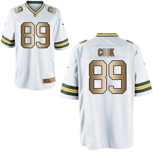 Nike Packers 89 Jared Cook White Gold Elite Jersey