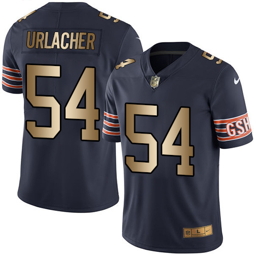 Nike Bears 54 Brian Urlancher Navy Gold Youth Color Rush Limited Jersey