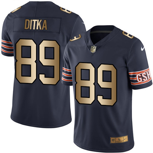 Nike Bears 89 Mike Ditka Gold Youth Color Rush Limited Jersey