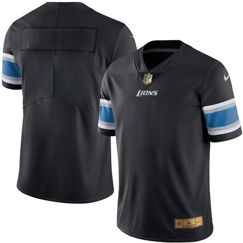 Nike Lions Blank Black Gold Color Rush Limited Jersey