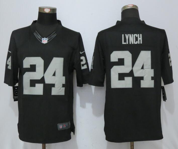 Nike Raiders 24 Marshawn Lynch Black Limited Jersey