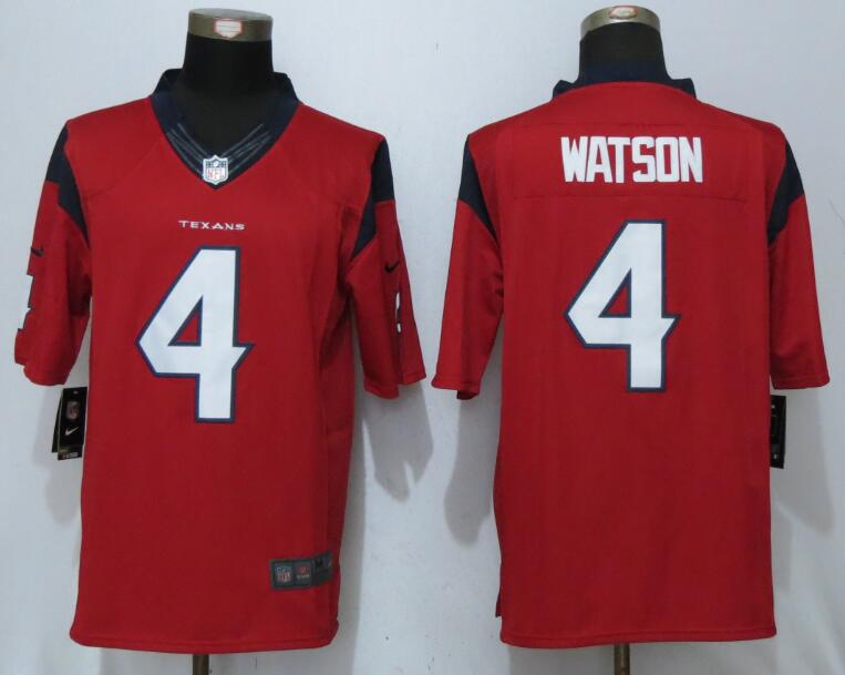 Nike Texans 4 Deshaun Watson Red Limited Jersey