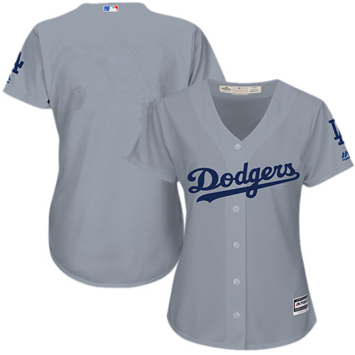 Dodgers Grey Blank Women Cool Base Jersey Dodgers Grey Blank Women Cool Base Jersey