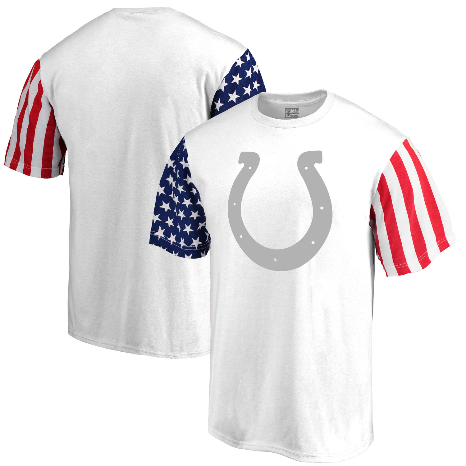 Men's Indianapolis Colts NFL Pro Line by Fanatics Branded White Stars & Stripes T-Shirt