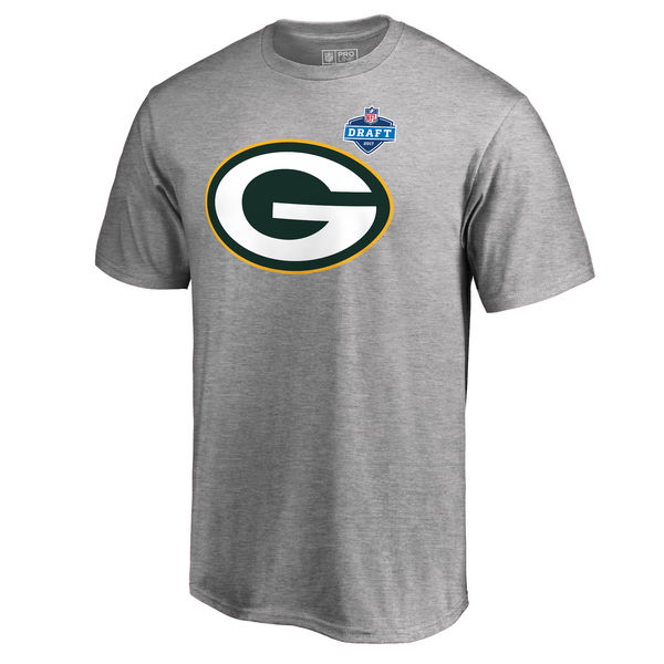 Men's Green Bay Packers Pro Line by Fanatics Branded Heather Gray 2017 NFL Draft Athletic Heather T-Shirt