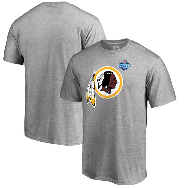 Men's Washington Redskins Pro Line by Fanatics Branded Heather Gray 2017 NFL Draft Athletic Heather T-Shirt