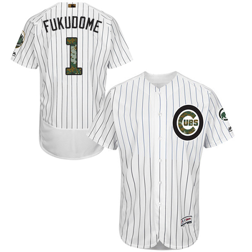 Cubs 1 Kosuke Fukudome White 2016 Memorial Day Flexbase Jersey