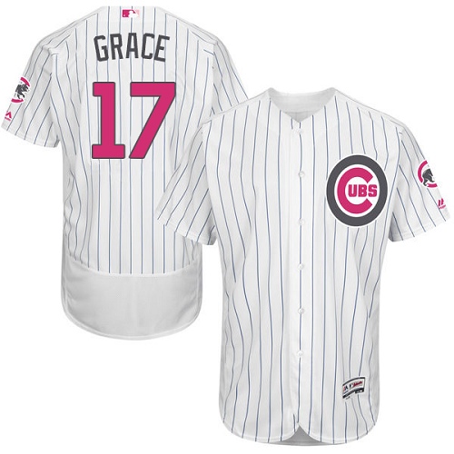 Cubs 17 Mark Grace White Mother's Day Flexbase Jersey