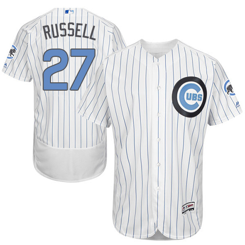Cubs 27 Addison Russell White Father's Day Flexbase Jersey
