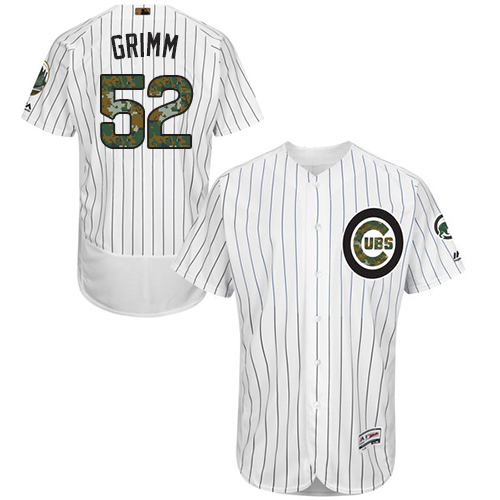 Cubs 52 Justin Grimm White 2016 Memorial Day Flexbase Jersey