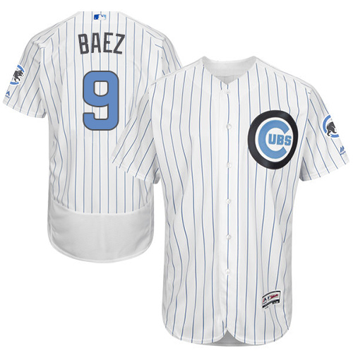 Cubs 9 Javier Baez White Father's Day Flexbase Jersey