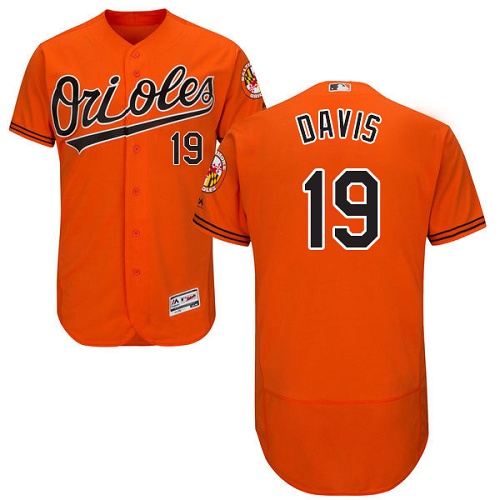 Orioles 19 Chris Davis Orange Flexbase Jersey