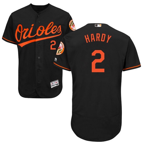 Orioles 2 J.J. Hardy Black Flexbase Jersey